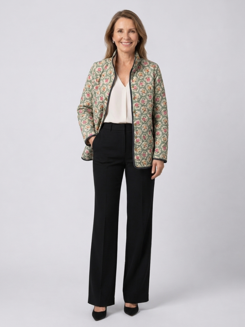 Alicia | Chaqueta acolchada de tapiz floral