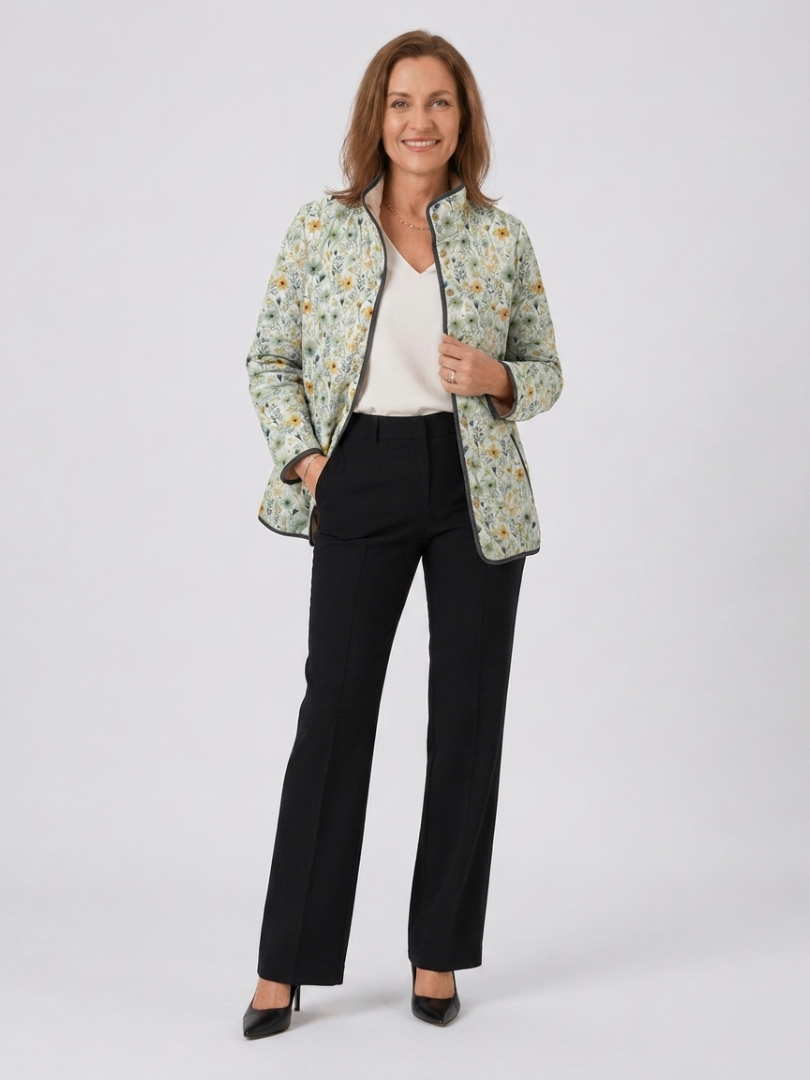 Rocío | Chaqueta acolchada de flores campestres