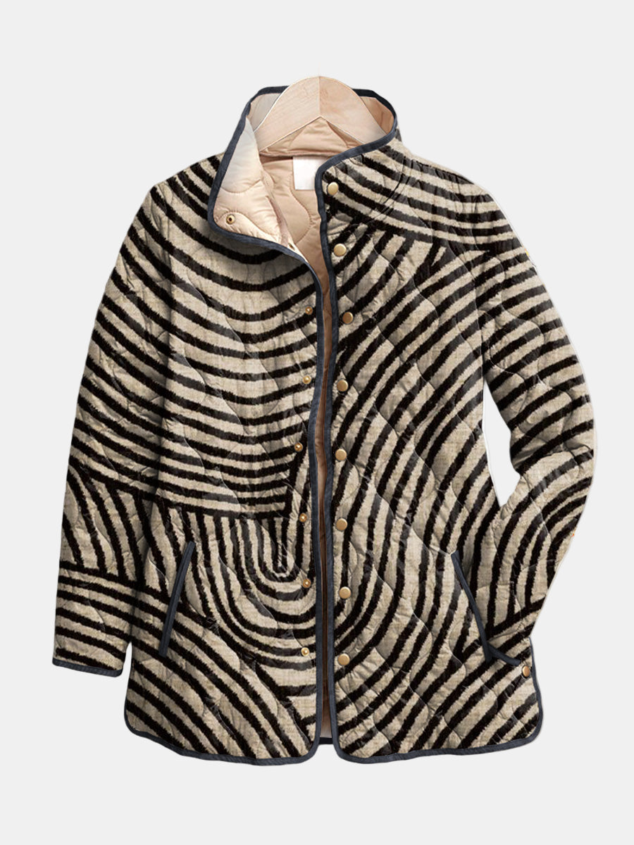 Elena | Chaqueta acolchada de círculos dibujados