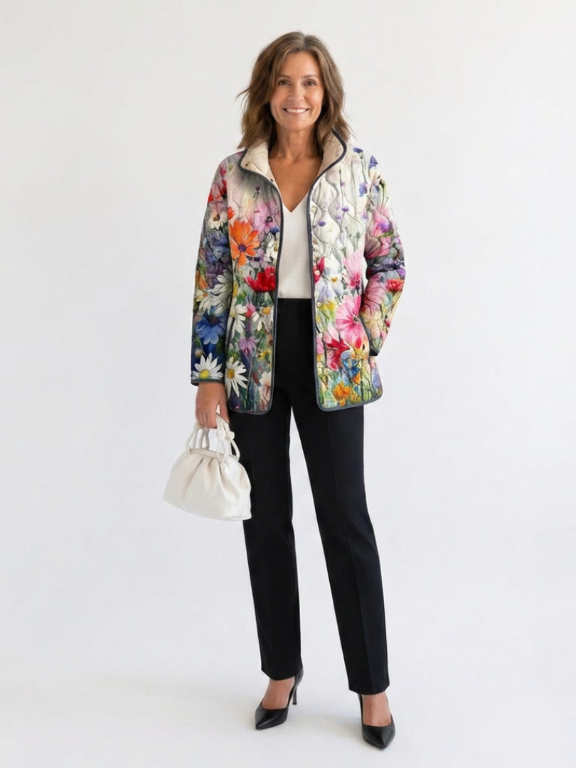 Sofía | Chaqueta acolchada de flores silvestres