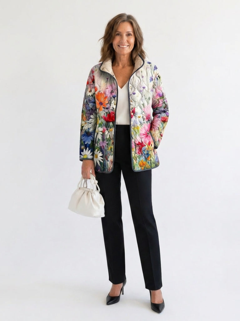 Sofía | Chaqueta acolchada de flores silvestres