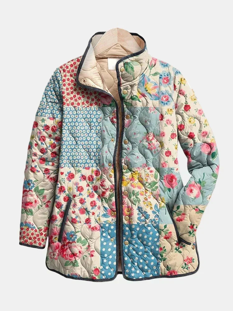 Inés | Chaqueta acolchada de patchwork floral