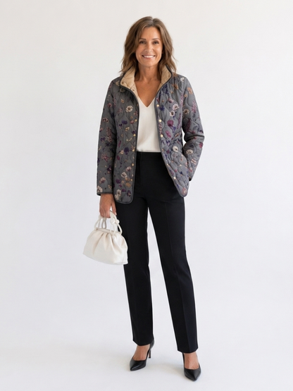 Almudena | Chaqueta acolchada de flores secas