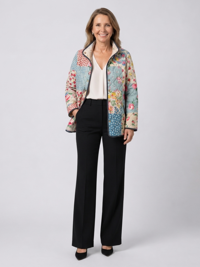 Inés | Chaqueta acolchada de patchwork floral