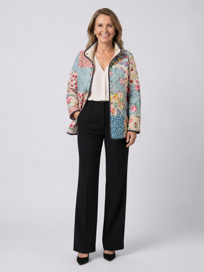 Inés | Chaqueta acolchada de patchwork floral