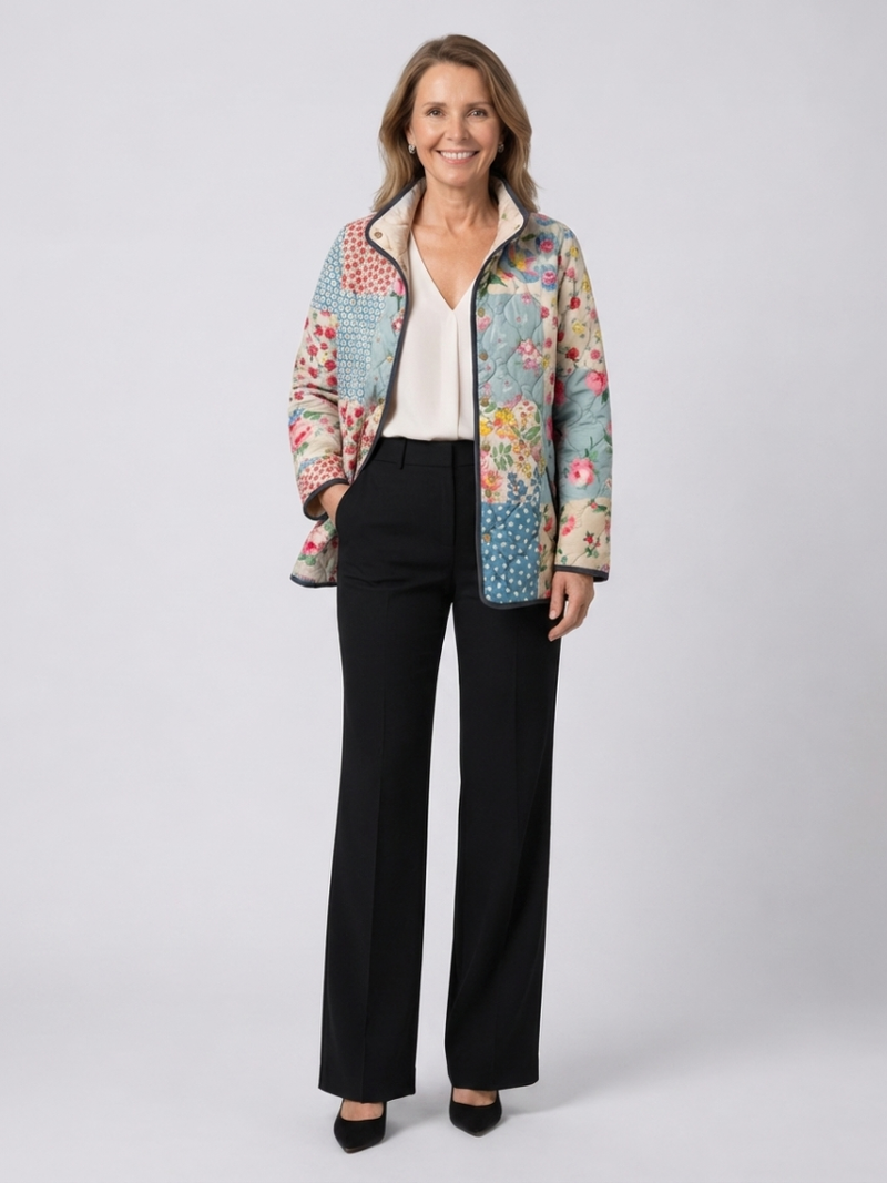 Inés | Chaqueta acolchada de patchwork floral