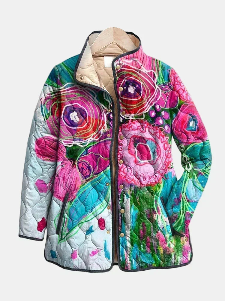 Marina | Chaqueta acolchada con acuarela floral