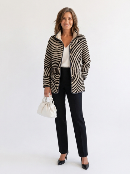 Elena | Chaqueta acolchada de círculos dibujados