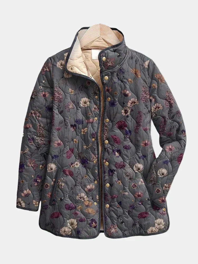 Almudena | Chaqueta acolchada de flores secas