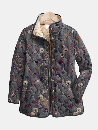 Almudena | Chaqueta acolchada de flores secas