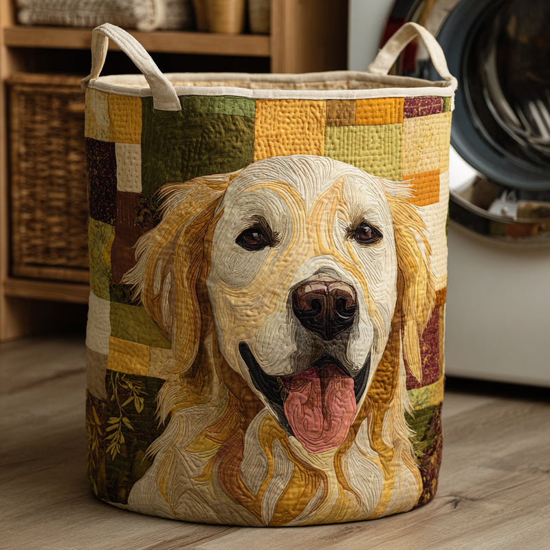 Ginevra, cesto acolchado con motivo de golden retriever