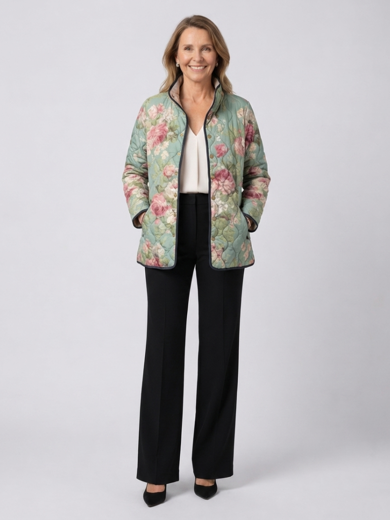 Beatriz | Chaqueta acolchada de rosas vintage