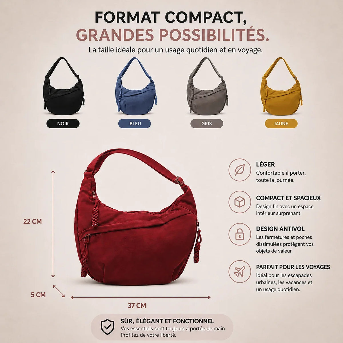 Rosa | Mochila Burdeos